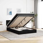 VidaXL Cadre de lit ottoman avec matelas noir 140x200 cm velours