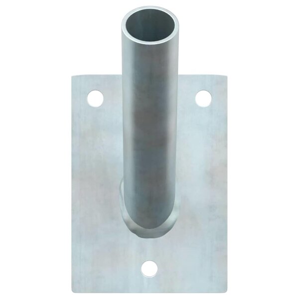 vidaXL Support de mât de drapeau Argent 10.5 x 7.5 cm Acier