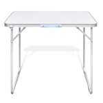 vidaXL Table pliable de camping avec cadre métallique 80x60 cm