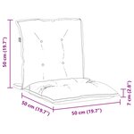 vidaXL Coussin de Chaise Basse 6 Pièces Blanc 100 x 50 x 7 cm oxford
