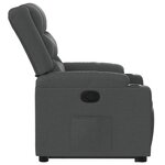 vidaXL Fauteuil inclinable Gris foncé Tissu