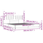 vidaXL Cadre de lit sans matelas blanc 180x200 cm