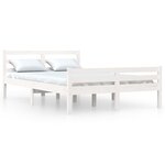 vidaXL Cadre de lit sans matelas blanc bois massif 140x200 cm