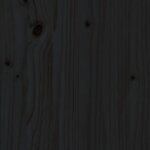 vidaXL Cadre de lit sans matelas noir bois de pin massif 150x200 cm