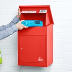 Boîte à colis moyenne 1 porte Rouge à accès frontal Acier galvanisé SMART PARCEL BOX™