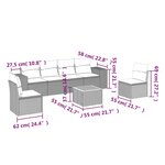 vidaXL Salon de jardin avec coussins 7 Pièces beige résine tressée