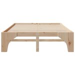 vidaXL Cadre de lit surélevé avec stockage Marron Bois massif en pin