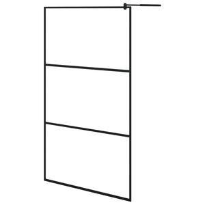 vidaXL Paroi de douche à l'italienne à verre ESG Noir 115x195 cm