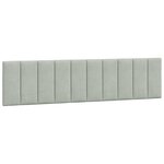 vidaXL Cadre de lit avec lumières LED gris clair 200x200 cm velours