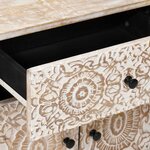 vidaXL Armoire de lit Blanc 50 x 33 x 60 cm Bois de mangue massif