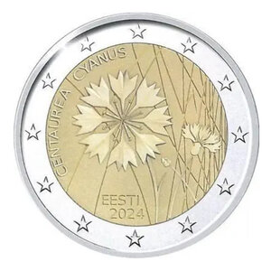 2 euros commémorative Estonie 2024 - Le Bleuet.
