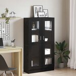 vidaXL Bibliothèque Chêne noir 82 5 x 30 5 x 150 cm Bois d'ingénierie
