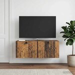vidaXL Meuble TV mural Bois ancien 78 5 x 31 x 30 cm Bois d'ingénierie