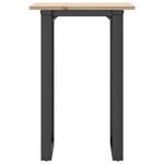 vidaXL Table à manger cadre en O 50x50x75 cm bois de pin massif fonte