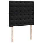 vidaXL Sommier à lattes de lit avec matelas Noir 90x200 cm Velours