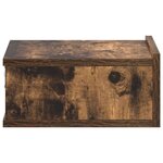 vidaXL Table de chevet flottante Chêne fumé 40x30x15 cm