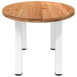 vidaXL Table à manger marron clair bois de chêne massif ovale