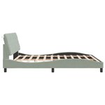 vidaXL Cadre de lit avec LED sans matelas gris clair 180x200cm velours