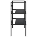 vidaXL Cadre de lavabo de salle de bain Noir 79x38x83 cm Fer