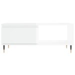 vidaXL Table basse Blanc brillant 90x50x36 5 cm Bois d'ingénierie