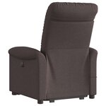 vidaXL Fauteuil inclinable de massage électrique Marron foncé Tissu
