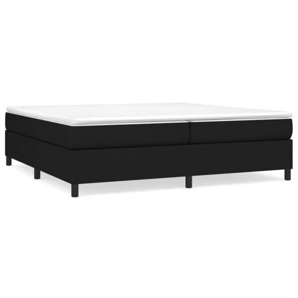 vidaXL Sommier à lattes de lit avec matelas Noir 200x200 cm Tissu