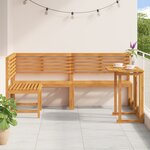 Set de bistro de jardin 3 pièces en bois massif d'acacia