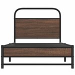 vidaXL Cadre de lit sans matelas 90x200cm chêne marron bois ingénierie