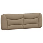 vidaXL Coussin de tête de lit Hvar cappuccino 160 cm similicuir
