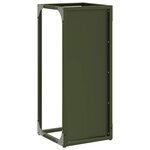 vidaXL Portant de bois chauffage vert olive 25x25x60 cm