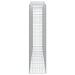 vidaXL Paniers à gabions arqués 8 Pièces 400x50x200/220 cm Fer galvanisé