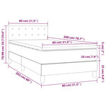 vidaXL Sommier à lattes de lit et matelas Vert foncé 80x200 cm Velours