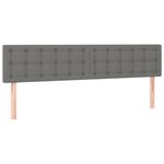 vidaXL Sommier à lattes de lit et matelas et LED Gris foncé 180x200 cm