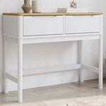 vidaXL Table console FLORO blanc 89 5x36 5x73 cm bois de pin massif