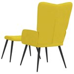 vidaXL Chaise de relaxation avec tabouret Jaune moutarde Velours