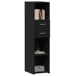 vidaXL Buffet haut noir 30x42 5x124 cm bois d'ingénierie