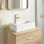 vidaXL Lavabo de salle de bains Chrome 45 5 x 25 5 x 13 cm métal