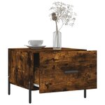 vidaXL Tables basses 2 Pièces chêne fumé 50x50x40 cm bois d'ingénierie