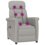 fauteuil de massage vidaXL en microfibre gris clair