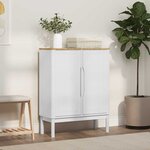 vidaXL Buffet FLORO Blanc 70 x 30 x 70 5 cm Bois de Pin Massif