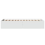 vidaXL Cadre de lit blanc 75x190 cm bois d'ingénierie