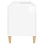 vidaXL Armoire à disques blanc brillant 121x38x48 cm bois d'ingénierie