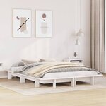 vidaXL Cadre de lit sans matelas blanc 120x190 cm bois de pin massif