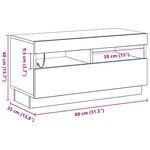 vidaXL Meuble TV Noir 80 x 35 x 40 cm Bois d'ingénierie