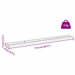 vidaXL Étagère Murale 4 Pièces Beige 115 x 9 x 3 cm Bois d'ingénierie