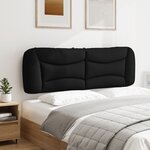 vidaXL Coussin de tête de lit Hvar noir 160 cm tissu