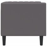 vidaXL Fauteuil Chesterfield gris similicuir