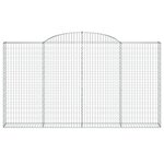 vidaXL Panier de gabions arqué 300x30x160/180 cm Fer galvanisé