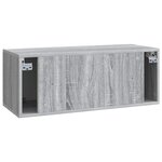 vidaXL Meuble TV mural Sonoma gris 78 5 x 31 x 30 cm Bois d'ingénierie