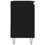 vidaXL Armoire de salle de bain noir 65x33x60 cm bois d'ingénierie
